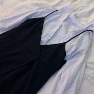 Black and white blouse dress